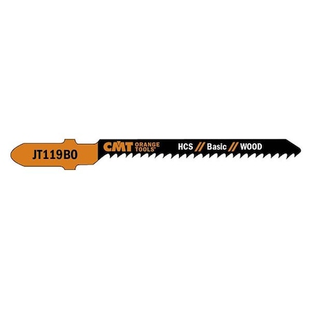 Cmt Orange Tools JIG SAW BLADES WOOD/FINE CURVE , 5 Pack, 5PK JT119BO-5